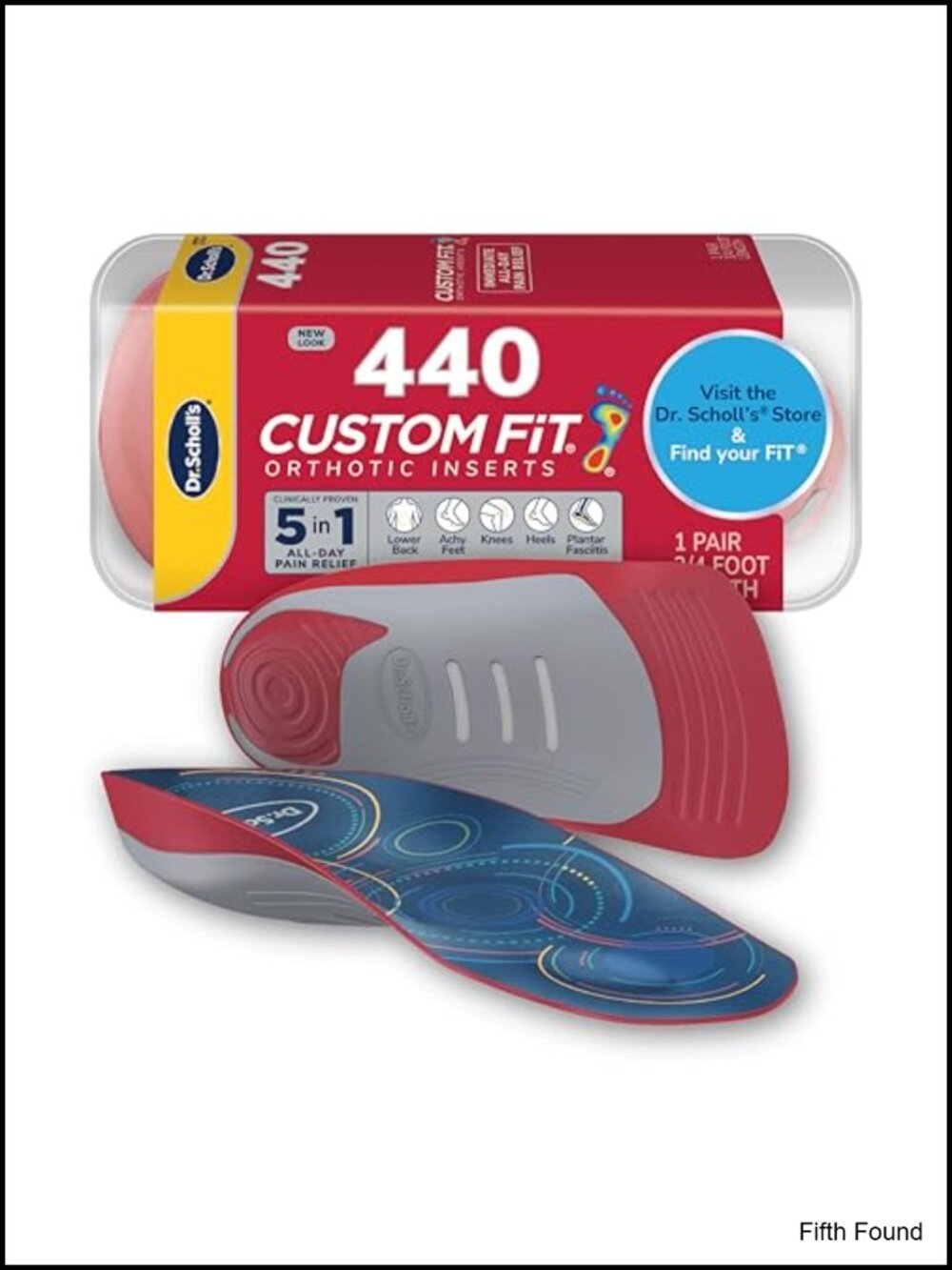 Custom Fit Orthotic Inserts 3/4 Length Arch Support Shoe Insoles